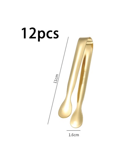 Paslanmaz Çelikten Yapılmış Şeker Ve Buz Maşası, Altın