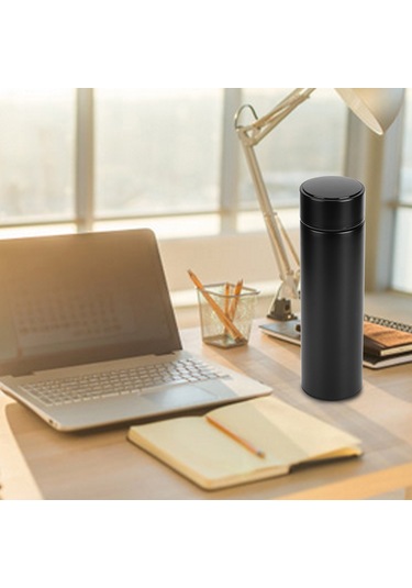 Lebihmurah Generic Isı Yalıtım Kupası 500ml Led Akıllı Sıcaklık Göstergesi Yalıtımlı Su Şişesi Vakum