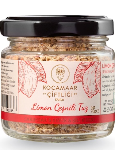 Kocamaar Çiftliği Limon Çeşnili Tuz Sarımsak Kekik Şili Biberi 70 G