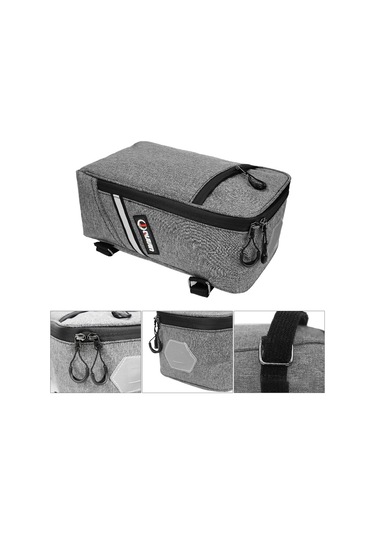 Moveevo 5l Kanvas Bisiklet Arka Raf Çantası - Kamuflaj Rengi, 28x16x11cm, 290g Yüksek Kapasiteli Taşıma Çantası Çok Renkli