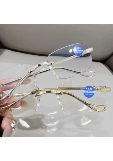 Shineyee Mavi Işık Koruyucu Hafif Yakın Gözlük - 150 Derece Altın Çerçeveli, Kutusu Ve Mikrofiber Bez İle