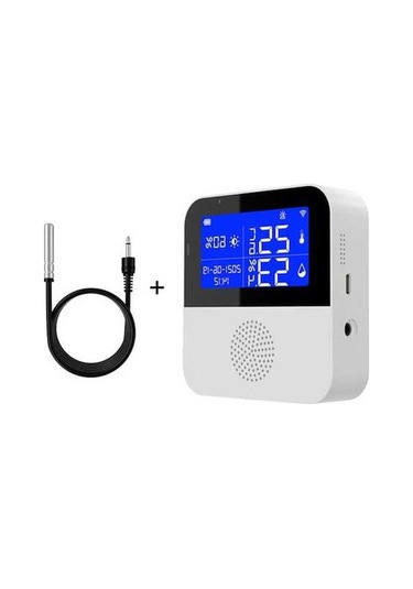 Dancemonkey Wıfı Ve Tuya Sıcaklık Sensörü, Nem Ölçer Lcd Ekranlı Algılama 2,9 Yf
