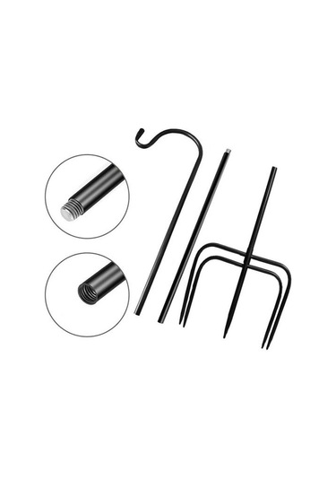 Saksı Tutucu Yüksekliği Ayarlanabilir Paslanmaz Korozyona Dayanıklı Kuş Besleyici Kutup Güneş Işığı Fener Askı Kancası