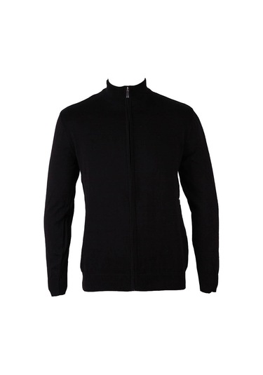 Trender Siyah Erkek Hırka Fermuarlı Siyah