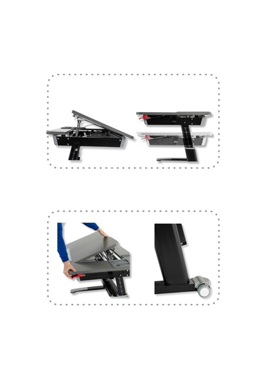 Sirius Basic Yükseklik Ve Eğim Ayarlı, Çekmeceli Bilgisayar Ve Oyuncu Masası, Ofis Ve Çalışma Masası Gri