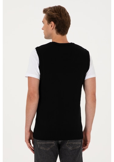 U.s. Polo Assn. Erkek Siyah Süveter 50316843-vr046 Siyah