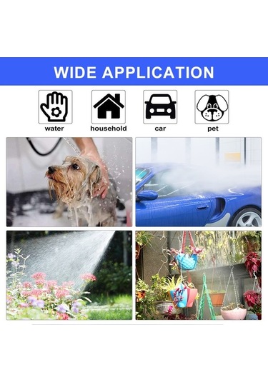 Pazly 7 Fonksiyonlu Bahçe Hortumu - 100ft/30m Esnek, Sızdırmaz, Yüksek Basınçlı, Oxford Kumaş/kauçuk