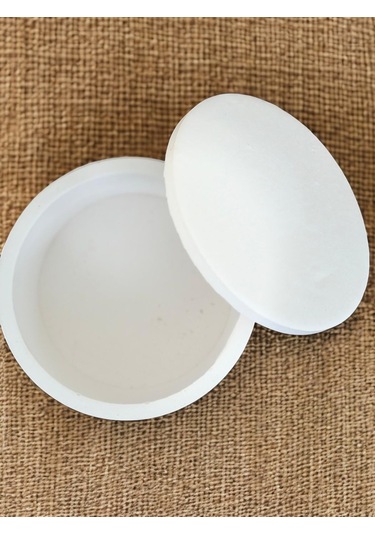 Kapaklı Dekoratif Yuvarlak Saklama Kutusu, Yuvarlak Obje, Ev Dekoru