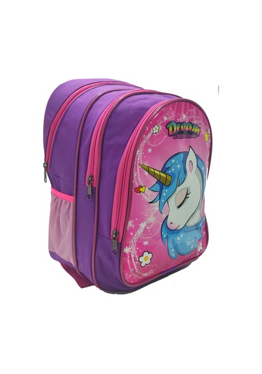 NEWFULL KIZ UNİCORN OKUL VE BESLENME ÇANTASI-EKONOMİK