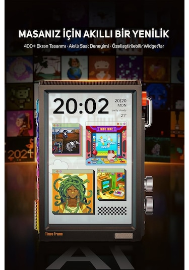 Divoom Times Frame 10.1 Akıllı Kişiselleştirilebilir Dijital Çerçeve, 64gb Siyah