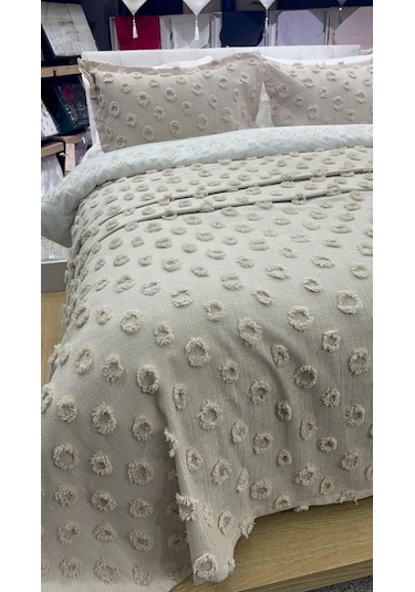 Hayal Çift Kişilik Yatak Örtüsü Bej