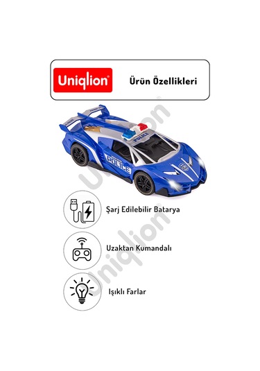Uzaktan Kumandalı Işıklı Polis Arabası