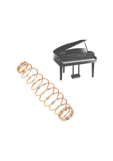 Ranyeek Piyano Tamiri İçin Bakır Yayı Seti - 90 Adet Dayanıklı, Pas Koruyucu, Esnek Tünel Yayları - Upright Piyano Yedek Parçası