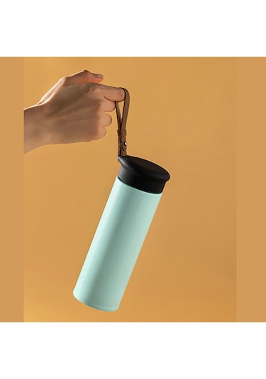 600 Ml Paslanmaz Çelik Termos, Çift Katmanlı, Sızdırmaz Kapaklı Mint