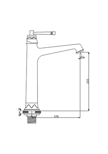 Newarc Pera Çanak Lavabo Bataryası Altın 961001