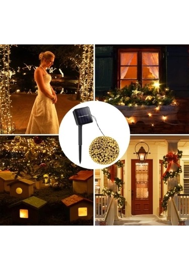 12m 100 Led Gün Işığı Solar Mz-66 Çok Renkli