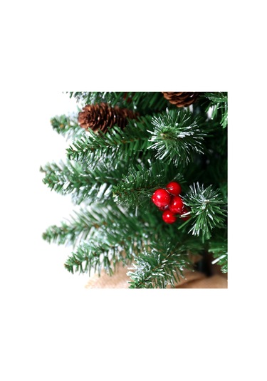 Qingmipy Parlak Led Işıklı 60cm Mini Yapay Noel Ağacı - Pille Çalışan Dekoratif Masa Üstü Ağaç Çok Renkli