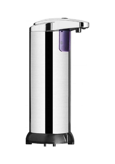 Pazly 250ml Paslanmaz Çelik Temassız Sıvı Sabun Dispanseri Ir Sensörlü Otomatik - Mu Gümüş Gümüş