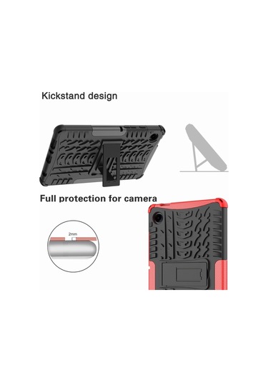 Samsung Galaxy Uyumlu Tab A9 Lastik Dokusu Tpu + Pc Tablet Kılıfı