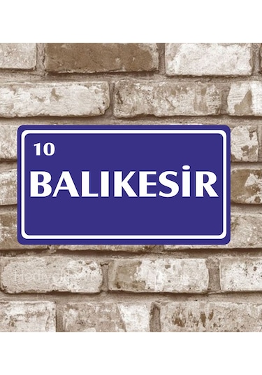 Kişiye Özel Metal Plaka Balıkesir 10 Retro Poster (29X15)