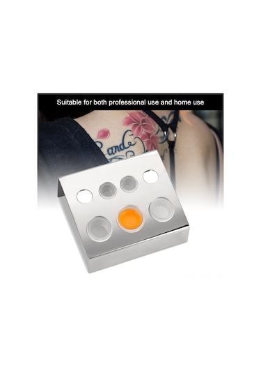 Samdoo Stainless Steel Dövme Mühür Tutucusu - 7 Delikli 1 Büyük, 2 Orta, 4 Küçük - Dayanıklı Ve Temizlenmesi Kolay Dövme Aleti