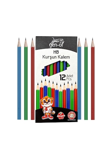 Gen-of Hb Köşeli Kurşun Kalem Gen-6000 24 Adet