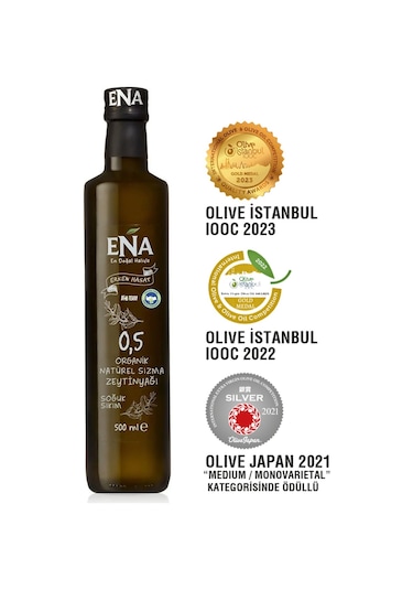 Ena Erken Hasat Soğuk Sıkım Organik Naturel Sızma Zeytinyağı 500 ML