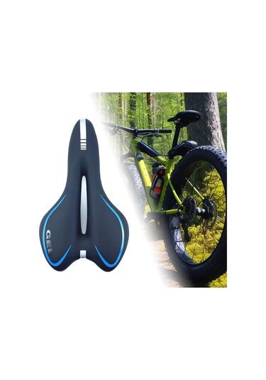 Suntek Dağ Bisikleti Koltuğu Yumuşak Bisiklet Parçaları Mavi