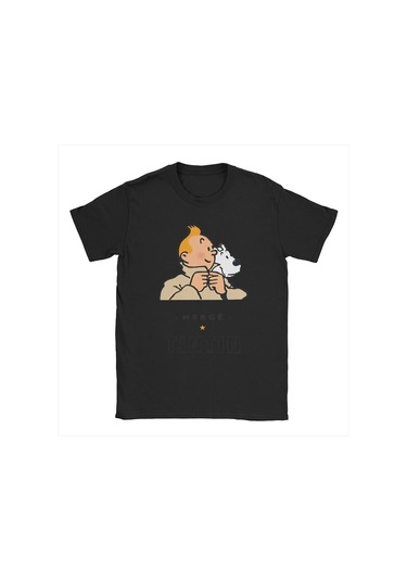 Snapbuy Erkek Tişört Comic Kahramanlar Baskılı Pamuklu Kısa Kollublack Black