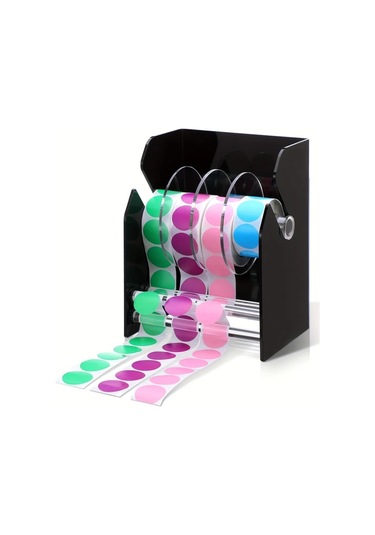 Elmpaly Ayarlanabilir Etiket Dağıtıcı 4 Rulo Sticker Rafı Siyah Ofis Ev Masası Etiketlik Diğer