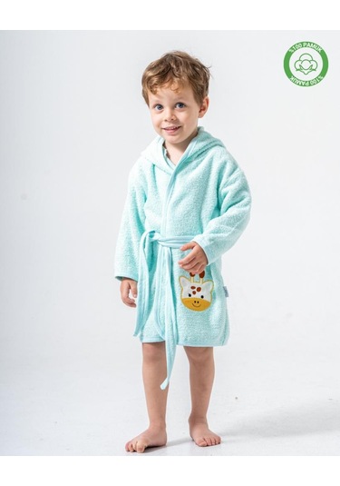 Zürafalı Bornoz Mint Mint