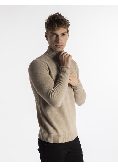 Trussardi Erkek Kazak  TRRD003625 Açık Kahverengi