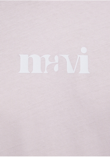 Mavi - Mavi Logo Baskılı Pembe Tişört 1612241-89200 Pembe