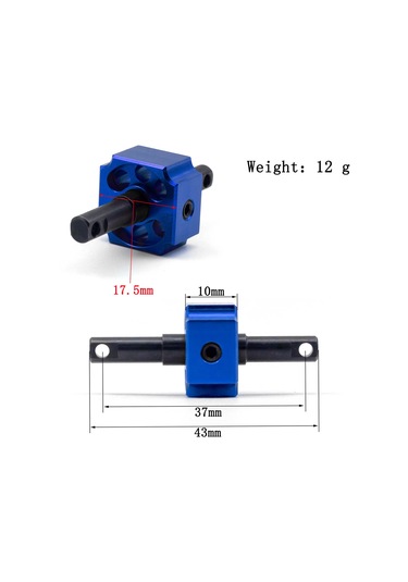 Geekyou Trax4 Drag Slash İçin Mavi Alüminyum Kilitleme Düz Eksen - Dayanıklı Ve Hafif 12g