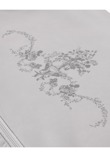 Çiçek Desen Baskılı Hurç - Gri - 64x41x35 Cm 8684427121535 Gri