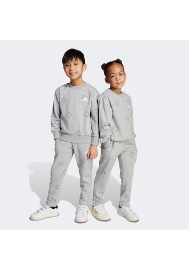 adidas X Smileyworld Çocuk Gri Eşofman Takımı Jn2158 Gri
