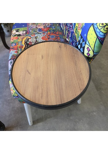 Koltuk Yanı Sehpa Oval Yuvarlak Yan Sehpa 5096