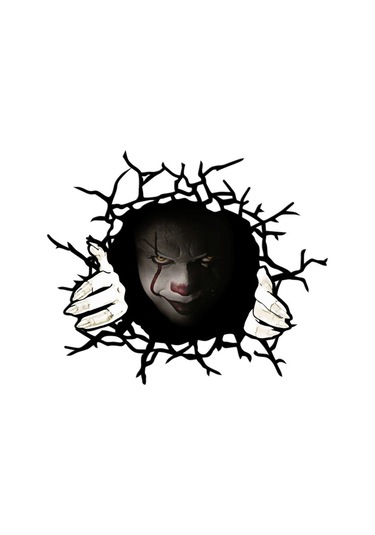 Yunboo Korkunç Halloween Pvc Araba Sticker - 30x25cm Siyah Pencere Dekoru Dış饰