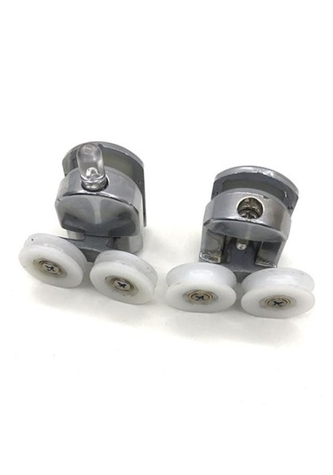 Duşakabin Kanallı Rulman Oynar Çiftli Teker Çap 22mm Krom