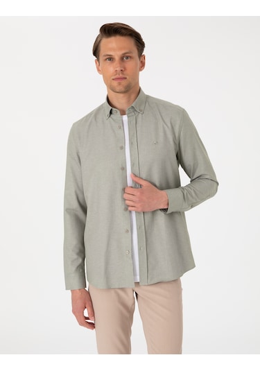 Pierre Cardin Erkek Haki Gömlek Desenli 50306996-vr027 Haki