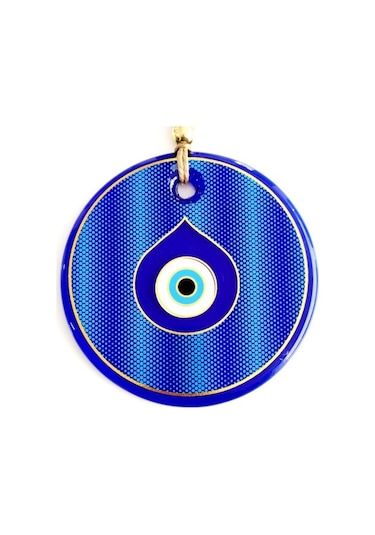 Gold Yaldızlı Damla Göz Şekilli Cam Nazar Boncuğu Duvar Süsü 02-10mm 5yards