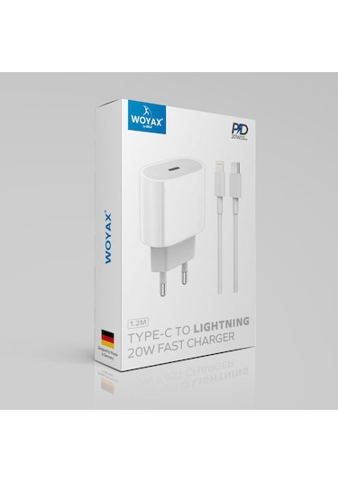 Woyax By Deji iPhone Uyumlu  8 X XS XR 11 12 13 14 Pro Max Mini Plus 20 W Lightning Hızlı Şarj Aleti