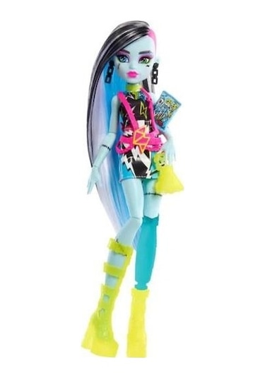 Monster High Neon Frights Bebekler - Frankie Stein HNF79