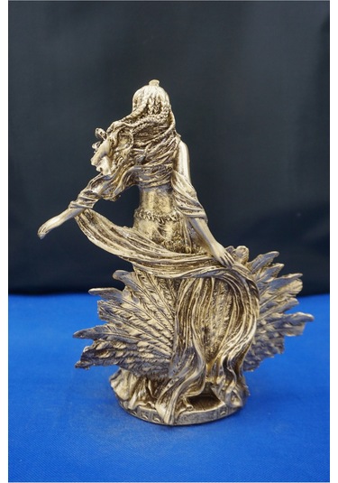 Hera Mitolojik Tanrıça Heykeli 25 Cm Dekoratif Biblo, Ev & Ofis Aksesuarı Altın