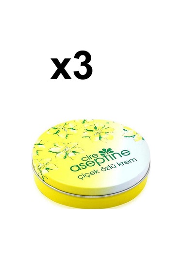 Cire Aseptine Çiçek Özlü Klasik Teneke Kutu Krem 3 x 150 ML