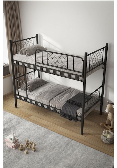 Argimo Metis Siyah Metal Ranza Ve Karyola 90x190