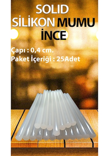 Sıcak Silikon Çubuğu İnce Tip 25 Adet