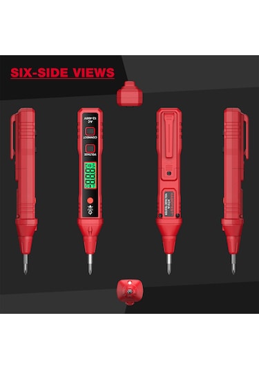 Springsun Habotest Ht91a Temassız Dijital Voltaj Dedektörü 12 400v Kırmızı Pil Yok