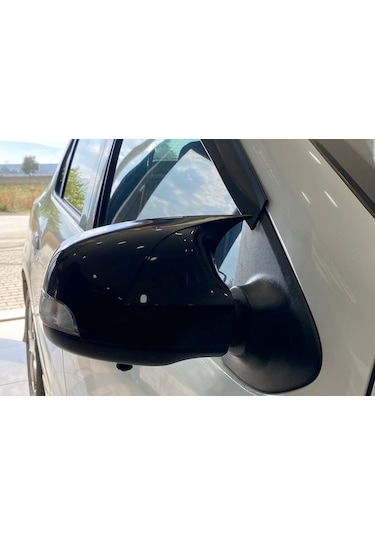 Renault Symbol Yarasa Batman Ayna Kapak - Piano Black - Sinyalli Ay