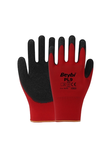 Beybi Pl9 Tırtıklı Nitril Örme Eldiven No:10 36-144-288 Çift